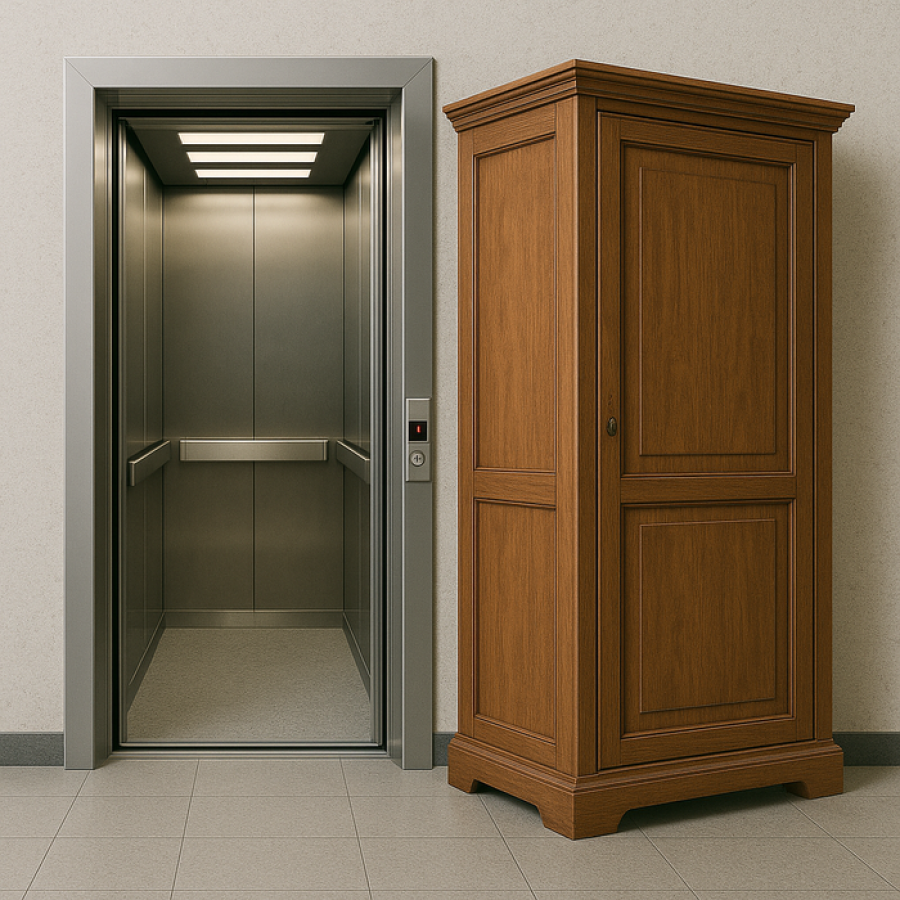 ¿Qué hacer cuando tu mueble no cabe por el ascensor?