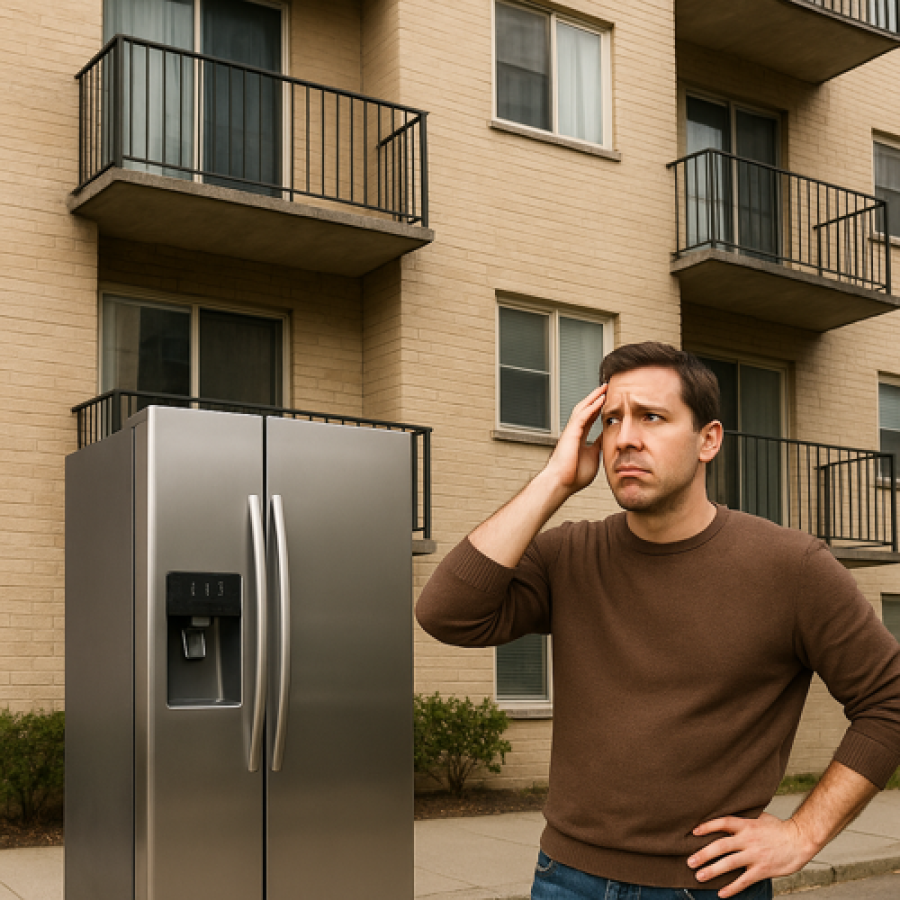 ¿Cómo subir una lavadora o refrigerador a un tercer piso sin ascensor?